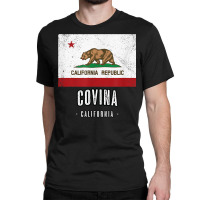 Covina   California  Cali City Souvenir   Ca Flag Top T Shirt Classic T-shirt | Artistshot