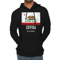 Covina   California  Cali City Souvenir   Ca Flag Top T Shirt Lightweight Hoodie | Artistshot