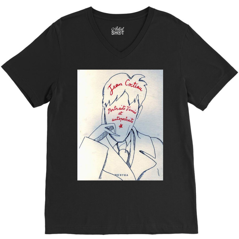 ジャン・コクトー Jean Cocteau  Portraits D'amis Et… V-Neck Tee by David J | Artistshot