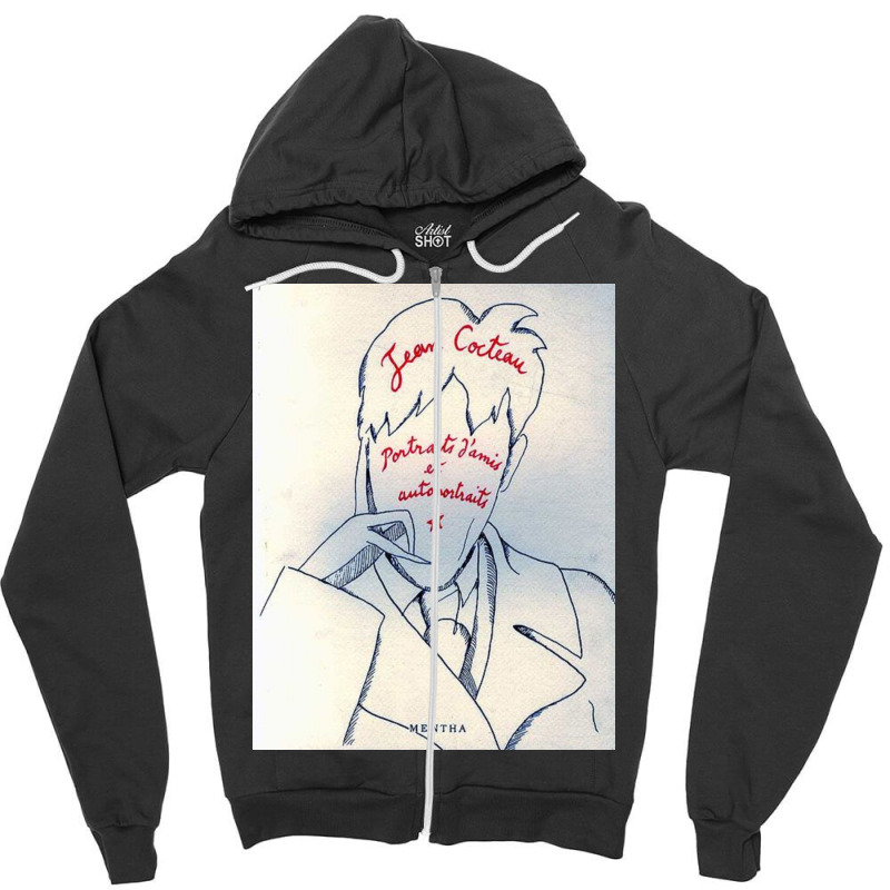 ジャン・コクトー Jean Cocteau  Portraits D'amis Et… Zipper Hoodie by David J | Artistshot