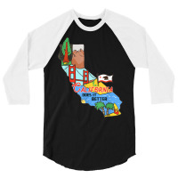 Vintage Badge   California State Map Gifts T Shirt 3/4 Sleeve Shirt | Artistshot