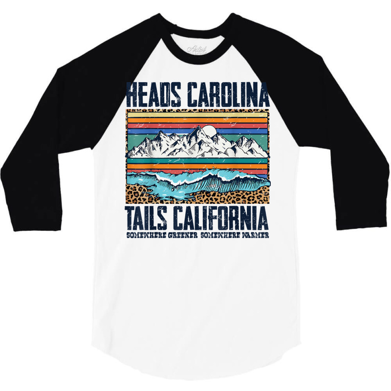 Vintage Heads Carolina Tail California Summer Beach Paradise T Shirt 3/4 Sleeve Shirt by annalyneplacencia | Artistshot