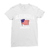 Alexandria Virginia Va Usa Stars & Stripes Vintage Style Premium Ladies Fitted T-shirt | Artistshot