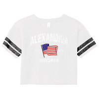 Alexandria Virginia Va Usa Stars & Stripes Vintage Style Premium Scorecard Crop Tee | Artistshot