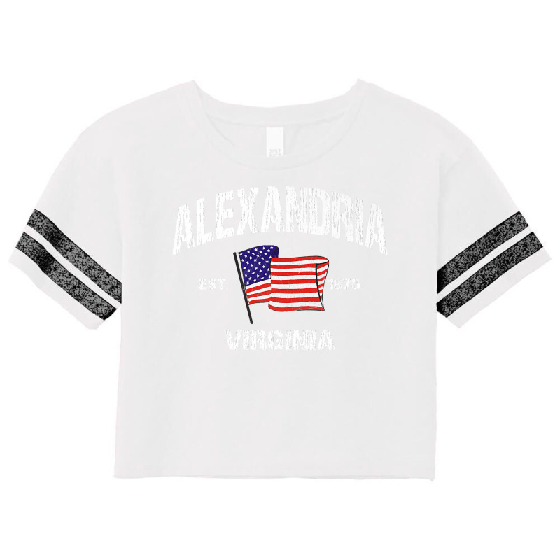 Alexandria Virginia Va Usa Stars & Stripes Vintage Style Premium Scorecard Crop Tee by PhoebeHaggett | Artistshot