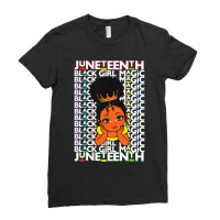 Juneteenth Celebrating 1865 Cute Black Girls Princesse Kids Ladies Fitted T-shirt | Artistshot