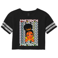 Juneteenth Celebrating 1865 Cute Black Girls Princesse Kids Scorecard Crop Tee | Artistshot