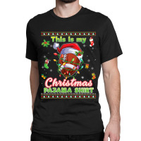 Football This Is My Christmas Pajama Football Sweater Ugly Xmas 429 Classic T-shirt | Artistshot