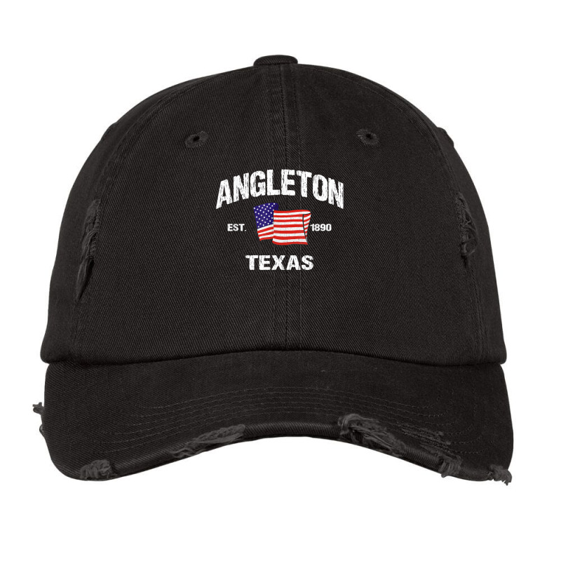 Angleton Texas Tx Usa Stars & Stripes Vintage Style Vintage Cap by PhoebeHaggett | Artistshot