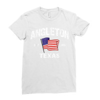 Angleton Texas Tx Usa Stars & Stripes Vintage Style Ladies Fitted T-shirt | Artistshot