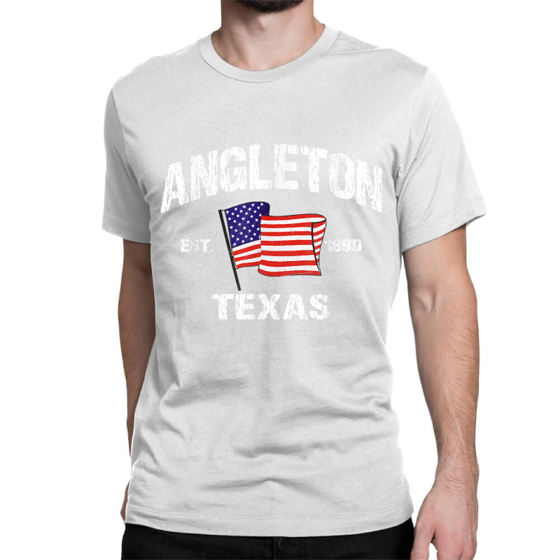 Angleton Texas Tx Usa Stars & Stripes Vintage Style Classic T-shirt by PhoebeHaggett | Artistshot