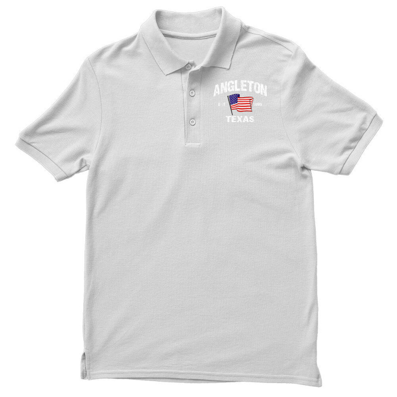 Angleton Texas Tx Usa Stars & Stripes Vintage Style Men's Polo Shirt by PhoebeHaggett | Artistshot