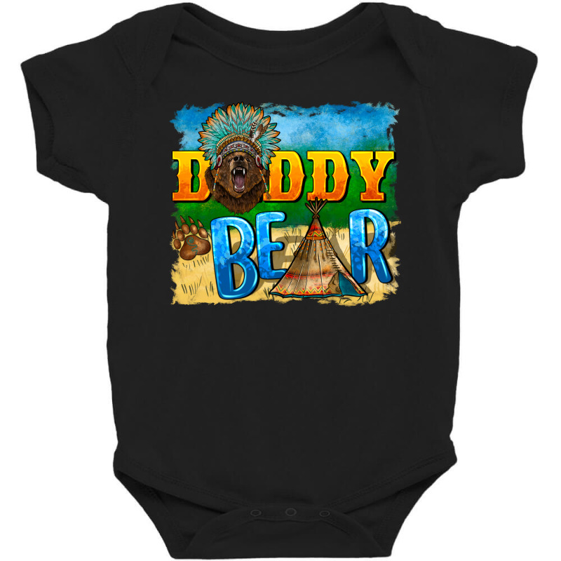 Daddy Bear Native Baby Bodysuit by BarkalooDesign | Artistshot