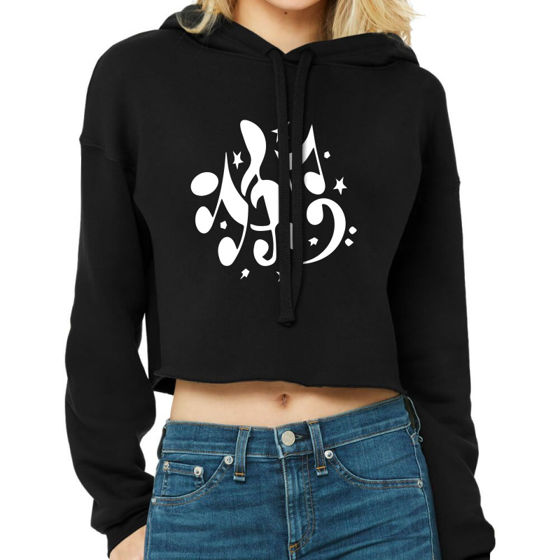 Music Notes Cropped Hoodie by blakblakan13 | Artistshot