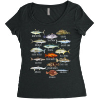 Fish Species Biology Types Of Saltwater Fish Fishing T Shirt Women's Triblend Scoop T-shirt | Artistshot