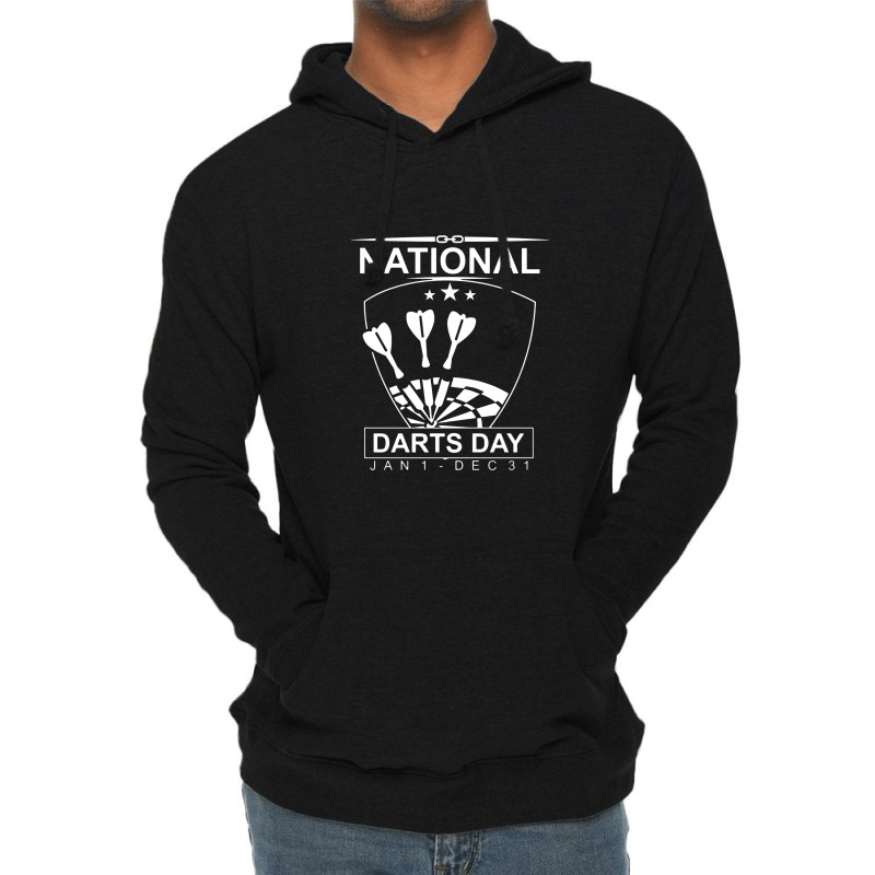 National Darts Day Funny Lightweight Hoodie by blakblakan13 | Artistshot