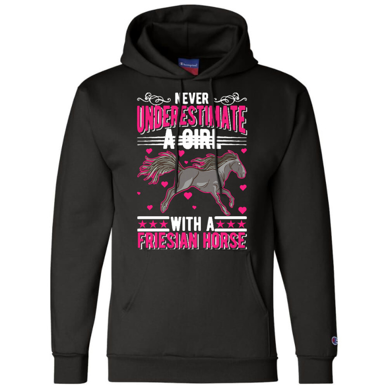 Friesian Horse  Shirt Friesian Horse Girl   783 Champion Hoodie | Artistshot