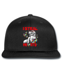 I Steal Hearts Autism Awareness Dinosaur Trex Printed Hat | Artistshot