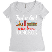 Bangkok Thailand City Trip Skyline Map Women's Triblend Scoop T-shirt | Artistshot