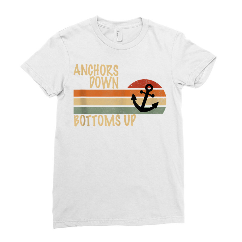 Anchors Down Bottoms Up Mens Drinking Boating Tank Top Ladies Fitted T-Shirt by webberoliveria | Artistshot