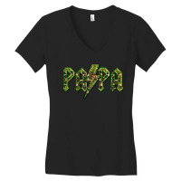 Papa  Lightning Camouflage Women's V-neck T-shirt | Artistshot