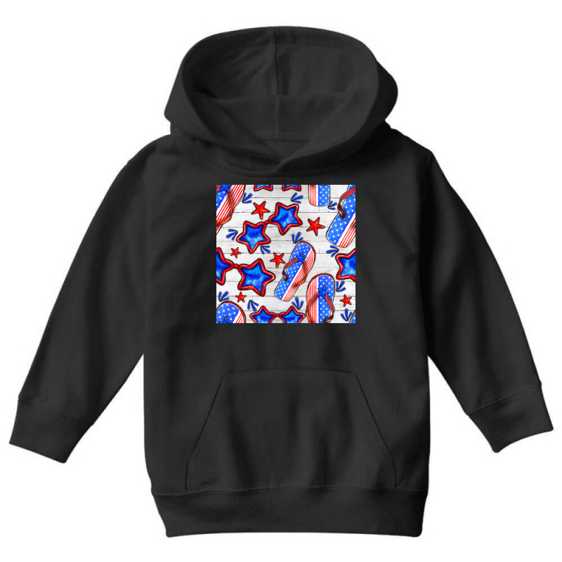 4th Of July Flip Flops Seamless Pattern Youth Hoodie | Artistshot