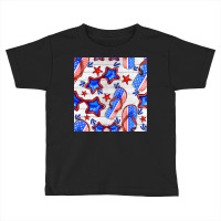 4th Of July Flip Flops Seamless Pattern Toddler T-shirt | Artistshot