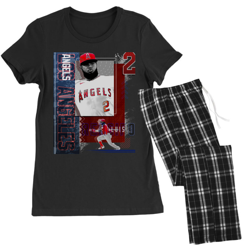 Luis Rengifo Baseball Paper Poster Angels 2 Women's Pajamas Set by kr205 | Artistshot