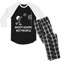 Shoot Hoops Not People For Dark Men's 3/4 Sleeve Pajama Set | Artistshot