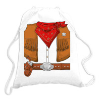 Cowboy Halloween Costume Men Women Kids Cowboy Sherif T Shirt Drawstring Bags | Artistshot