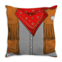 Cowboy Halloween Costume Men Women Kids Cowboy Sherif T Shirt Throw Pillow | Artistshot