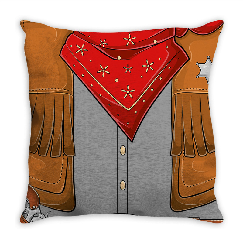 Cowboy Halloween Costume Men Women Kids Cowboy Sherif T Shirt Throw Pillow | Artistshot