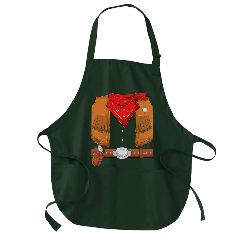 Cowboy Halloween Costume Men Women Kids Cowboy Sherif T Shirt Medium-length Apron | Artistshot