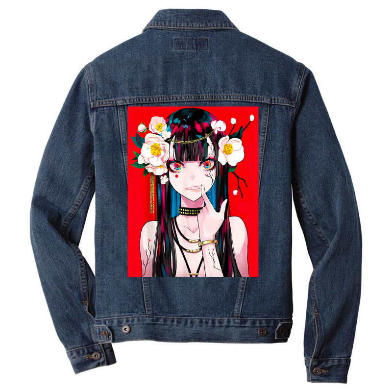 Anime Girl Japanese Aesthetic Anime Otaku Gift Classic Men Denim Jacket by PODCUSTOM | Artistshot