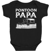 Pontoon Papa. Pontoon Boating T Shirt Baby Bodysuit | Artistshot