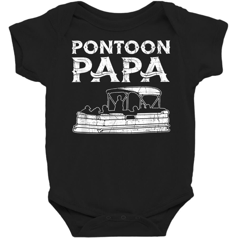 Pontoon Papa. Pontoon Boating T Shirt Baby Bodysuit | Artistshot