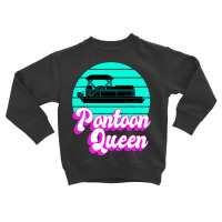 Pontoon Queen Boat Captain Funny Boating Premium T Shirt Toddler Sweatshirt | Artistshot