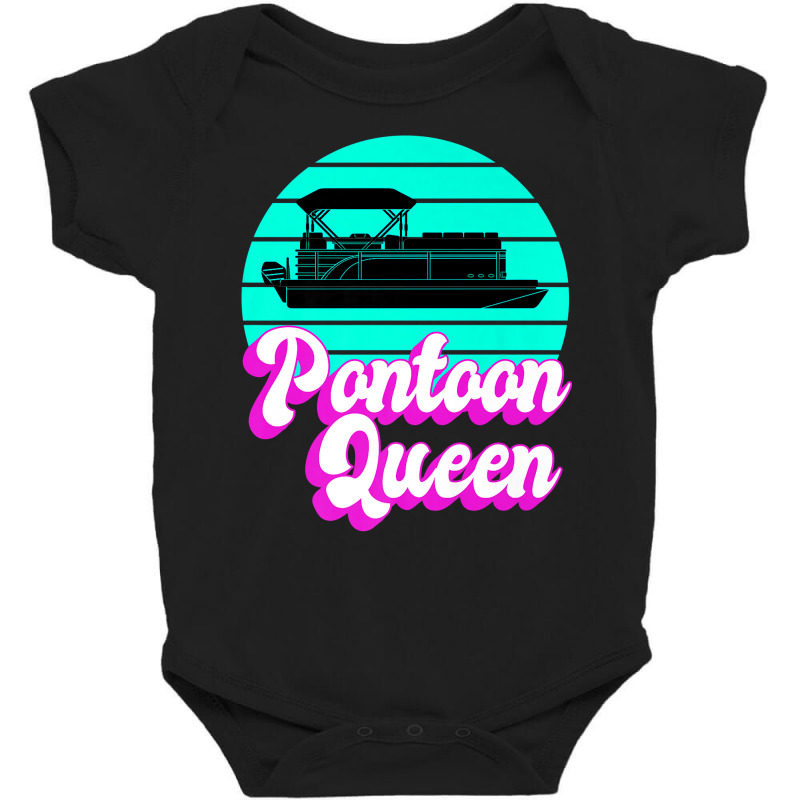 Pontoon Queen Boat Captain Funny Boating Premium T Shirt Baby Bodysuit | Artistshot