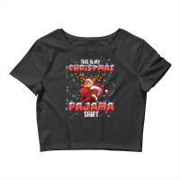 Football This Is My Christmas Pajama Football Christmas Light 12 Footb Crop Top | Artistshot