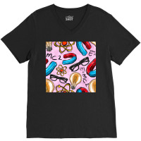 Physics Seamless Pattern V-neck Tee | Artistshot