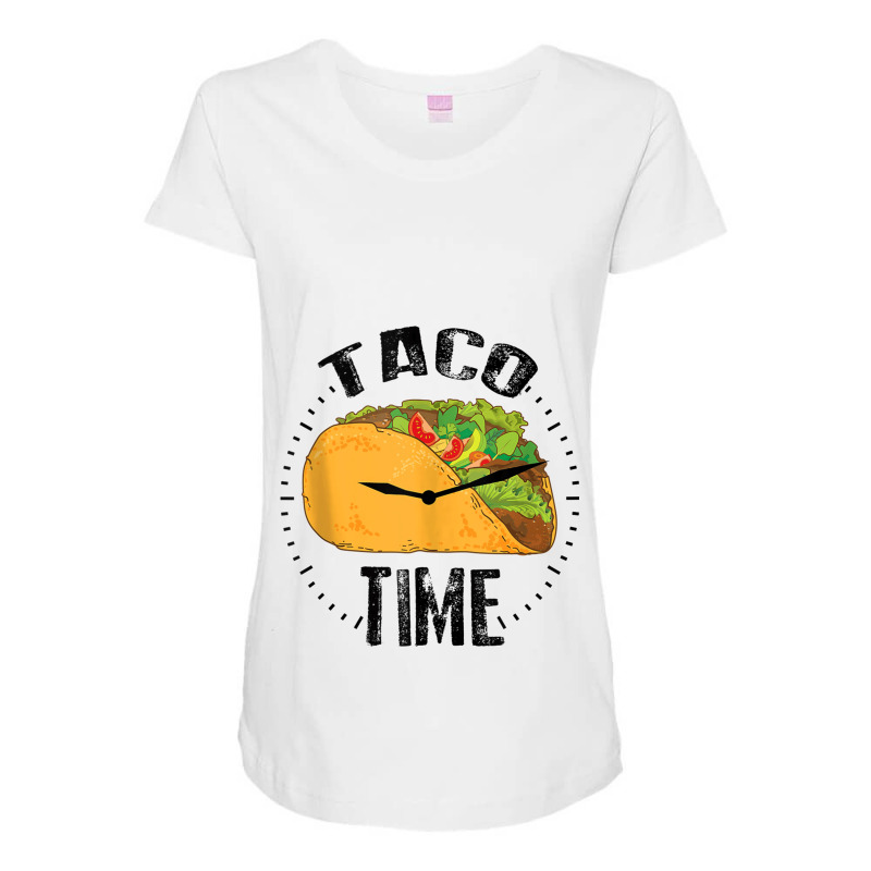 Taco Time  Cool Cinco De Mayo Mex Foods Funny Gift Tank Top Maternity Scoop Neck T-shirt by James William | Artistshot