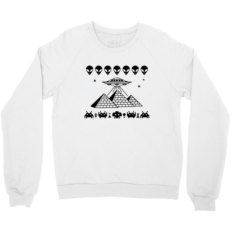 Pyramid T Shirt Ufo T Shirt Space Invaders T Shirt Area 51 Shirt Alien Crewneck Sweatshirt by michaelnaher | Artistshot