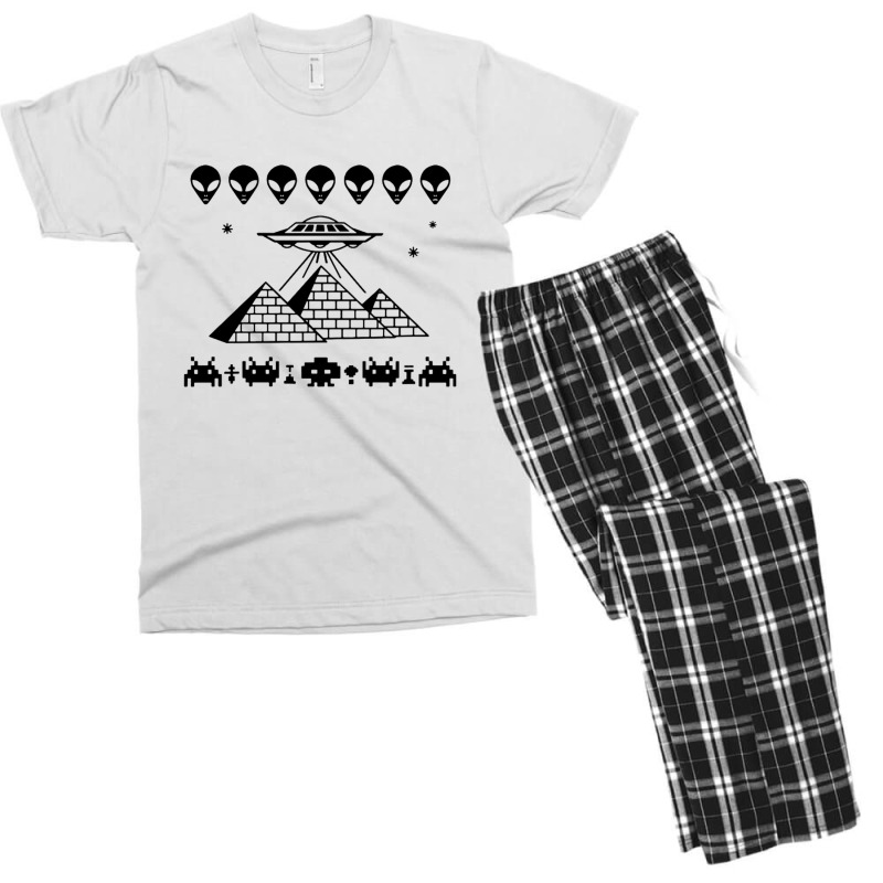 Pyramid T Shirt Ufo T Shirt Space Invaders T Shirt Area 51 Shirt Alien Men's T-shirt Pajama Set by michaelnaher | Artistshot