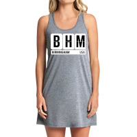 Bhm Birmingham Alabama Usa Travel Souvenir Black Text Pullover Hoodie Tank Dress | Artistshot