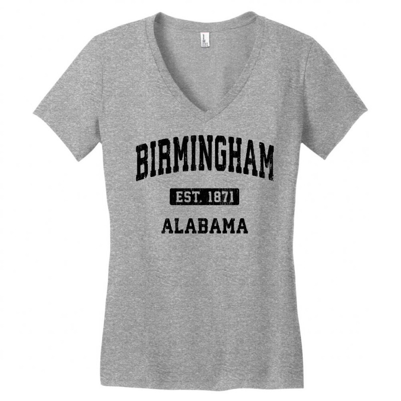 Birmingham Alabama Al Vintage Athletic Sports Design Pullover Hoodie Women's V-Neck T-Shirt by adrienskradski | Artistshot