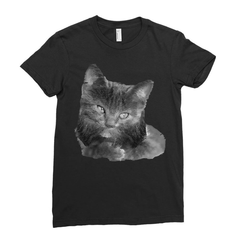 Cat With Sideburns T Shirtcat With Sideburns T Shirt Ladies Fitted T-Shirt by routskeleton | Artistshot