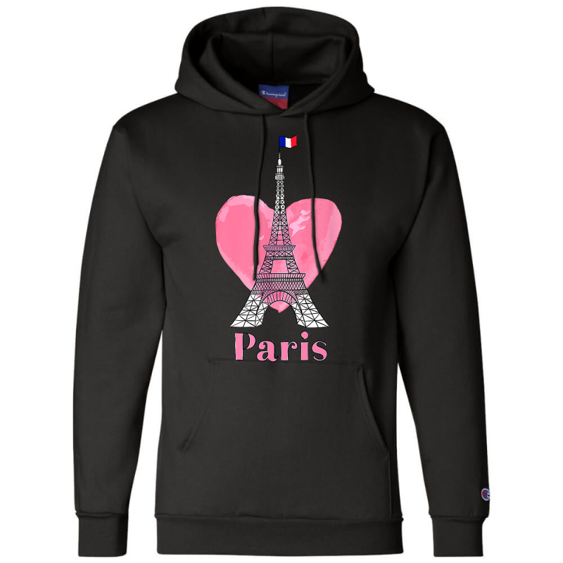 I Love Paris T Shirt Eiffel Tower France Men's Women's Kids Premium T Champion Hoodie by alaizws | Artistshot