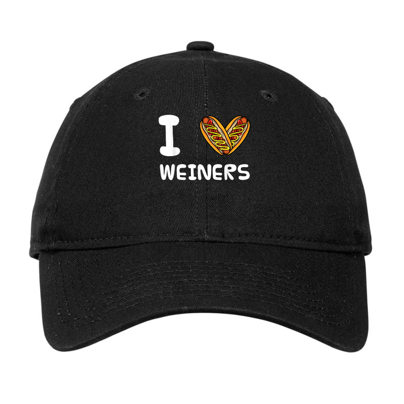 I Love Weiners Hotdogs Frankfurter Wiener Frank Sausage Bun T Shirt Adjustable Cap by alaizws | Artistshot