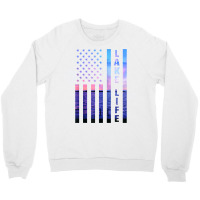 Lake Life American Flag Dock Sunset Wakeboarder Power Boat Zip Hoodie Crewneck Sweatshirt | Artistshot