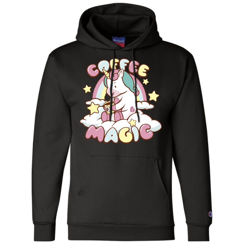 Coffee Magic T Shirtcoffee Magic Unicorn T Shirt Champion Hoodie by routskeleton | Artistshot